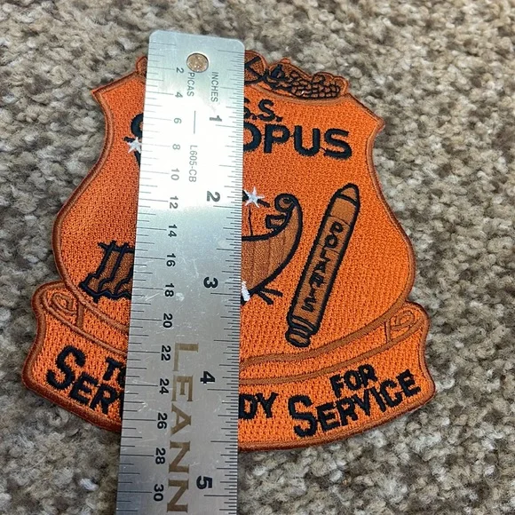 U.S.S. Canopus ready to serve ready for service embroidered navy patch - Picture 3 of 4